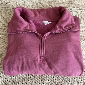 All in motion pink quarter zip athletic top